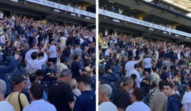 Oyunu kullanan Fenerbahçe taraftarı stadyumu ‘Aziz Yıldırım’ sesleriyle inletti