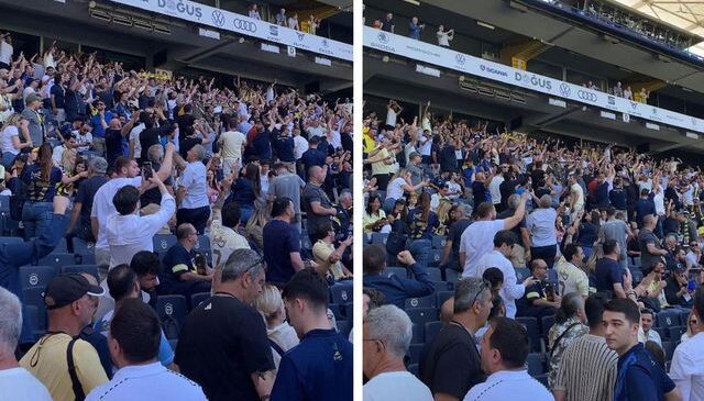 Oyunu kullanan Fenerbahçe taraftarı stadyumu ‘Aziz Yıldırım’ sesleriyle inletti