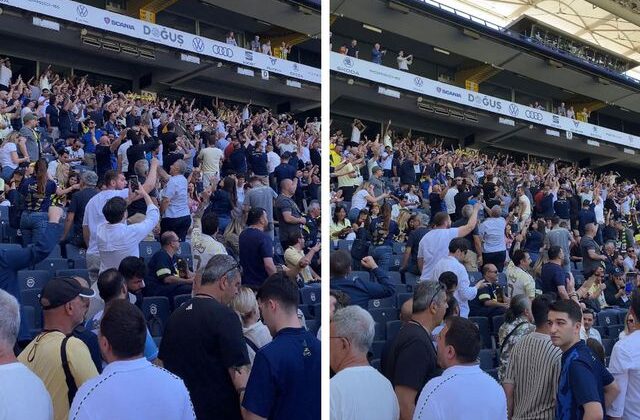 Oyunu kullanan Fenerbahçe taraftarı stadyumu ‘Aziz Yıldırım’ sesleriyle inletti