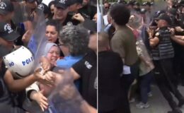 TBMM önünde basın açıklaması yapmak isteyen öğretmenlere polis müdahalesi