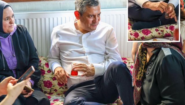 Özgür Özel’in çorabını görenler bir daha baktı