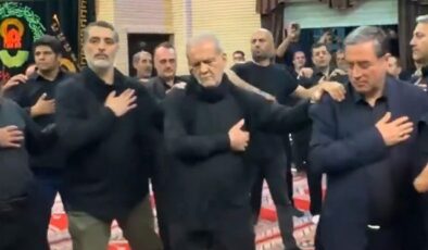 Pezeşkiyan Aşura matemine katıldı! Türkçe ağıtlar eşliğinde yas tuttu