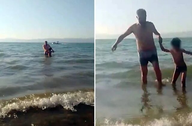Polis babanın acı sonu! Bu görüntü ölmeden 5 dakika önce çekildi