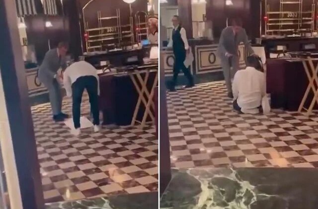 Restoranın ortasında namaz kıldı! Görüntü kullanıcıları ikiye böldü