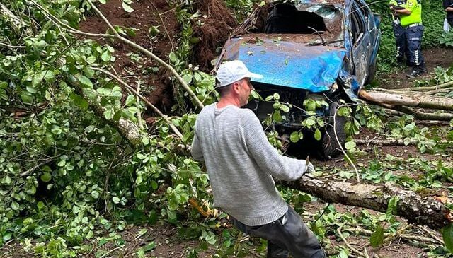 Uçuruma yuvarlanan kamyonetteki karı koca hayatını kaybetti