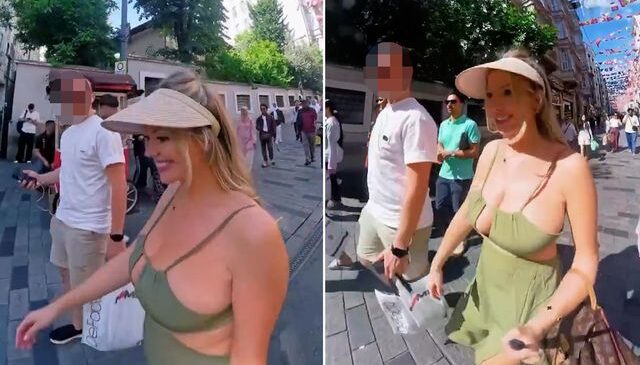 Rus kadın Taksim’e böyle çıktı, gelen teklifi anında reddetti