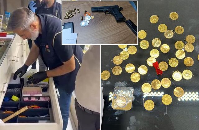Sahte altın operasyonundan çarpıcı görüntüler! Adreslerden neler çıktı neler