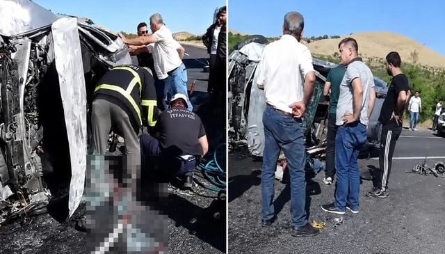 Mesai bitimi eve dönen işçilerin aracı kaza yaptı, 2 kişi hayatını kaybetti