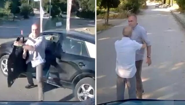 Savcı ile minübüs şoförünün trafikteki tartışması kamerada