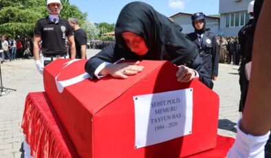 Şehit polisin eşinden veda: Tayfun korkma, cennete gidiyorsun