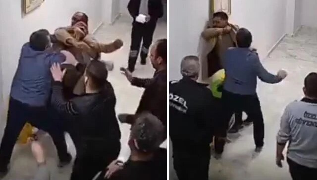 Skandal görüntüler! Hastane müdürü, çalışanı defalarca yumruklayarak bayılttı