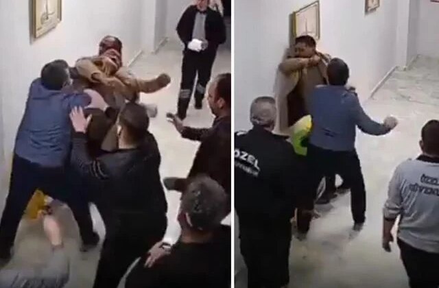 Skandal görüntüler! Hastane müdürü, çalışanı defalarca yumruklayarak bayılttı