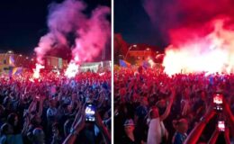 Yok böyle kutlama! Son 32’ye kalınca resmen ülkeyi yaktılar