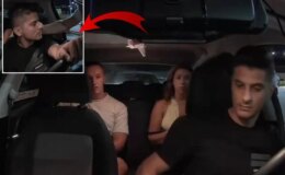Takside dehşet anları! Turistler korkudan defalarca özür diledi