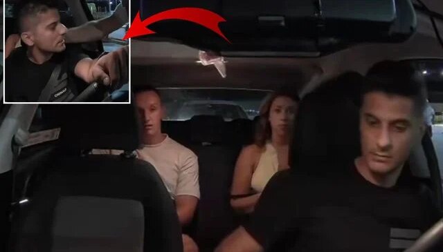 Takside dehşet anları! Turistler korkudan defalarca özür diledi