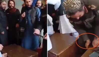 Taliban akıllı telefonlara da savaş açtı, kameralar önünde parçaladılar