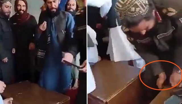 Taliban akıllı telefonlara da savaş açtı, kameralar önünde parçaladılar
