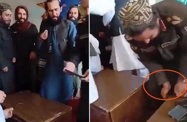 Taliban akıllı telefonlara da savaş açtı, kameralar önünde parçaladılar