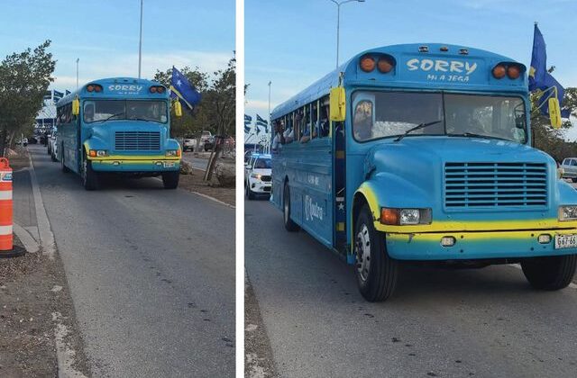 Tarihinde ilk kez Dünya Kupası’na katılacak olan Curaçao Milli Takımı’nın otobüsü olay oldu