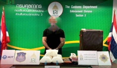 Tayland’da 12 kilo uyuşturucuyla yakalanan Türk gözaltına alındı