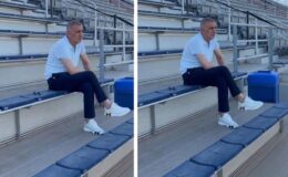 TFF Başkanı’nın saha kenarındaki görüntüsü olay oldu