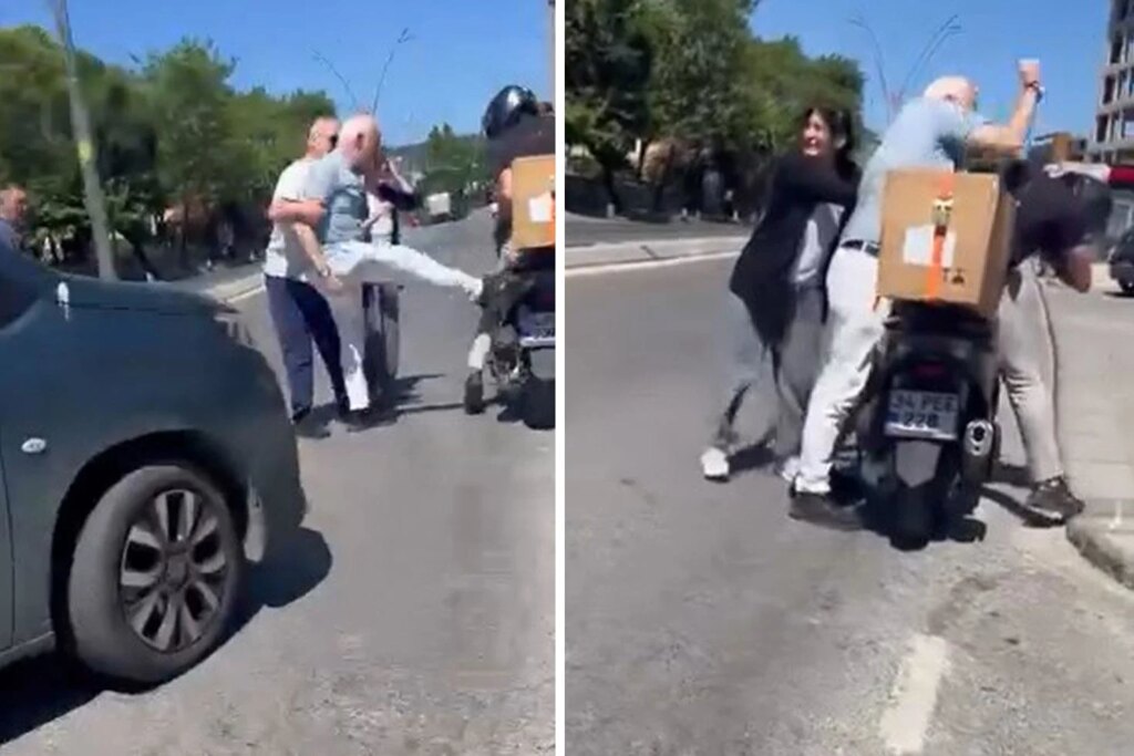 Kartal'da trafik kavgası: Aracını geri viteste unuttu, minibüse çarptı