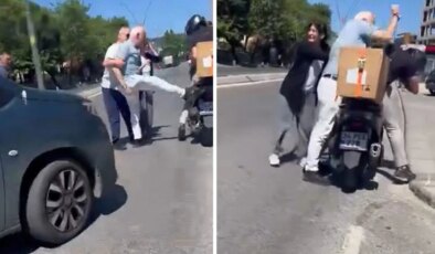Trafikte kavgaya daldı, aracını geri viteste unuttu