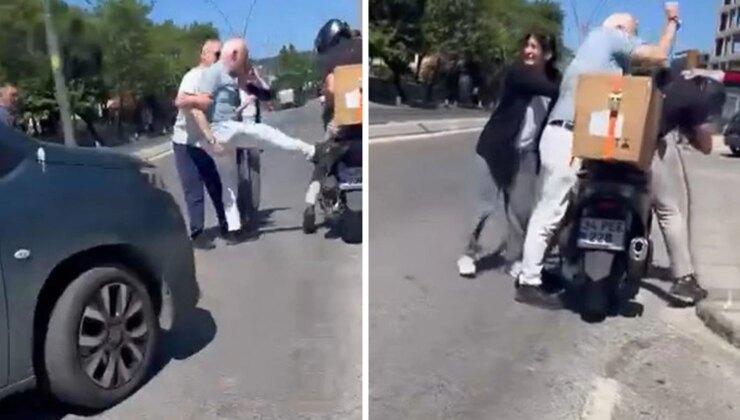 Trafikte kavgaya daldı, aracını geri viteste unuttu