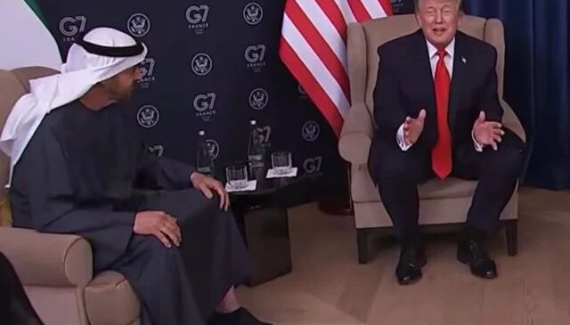 Trump, BAE Devlet Başkanı Al Nahyan ile kameralar önünde dalga geçti