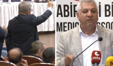 TTB kongresinde ortalık karıştı: Davutoğlu ile EMEP Genel Başkanı Aslan arasında gerginlik