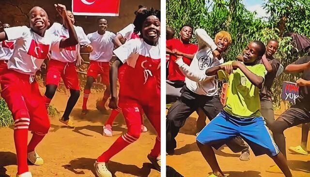 Afrikalı çocuklardan Türk Milli Takımı için özel destek