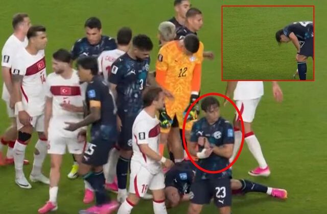 Türkiye’ye gol atan Paraguaylı futbolcu hakemin kolundaki saati çalmış