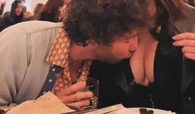 Ünlü çiftten çok konuşulacak restoran pozu