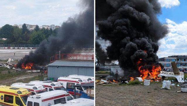 Varşova’da hafif uçak sokağa düştü: 2 kişi öldü, 2 kişi yaralandı