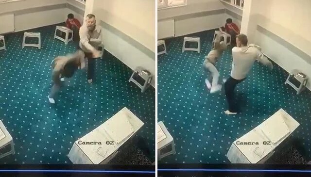 Yurtta kan donduran görüntüler! Küçücük çocuğu tekme tokat dövdü