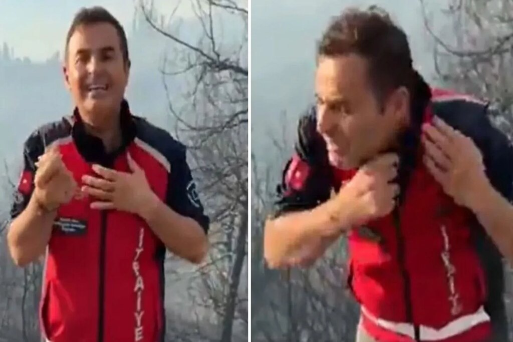 Balıkesir Büyükşehir Belediye Başkanı Ahmet Akın, yangını anlatırken yaralandı