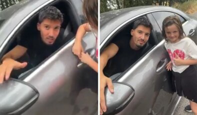 Altay Bayındır, önünü kesen minik taraftarla geleceğine dair konuştu