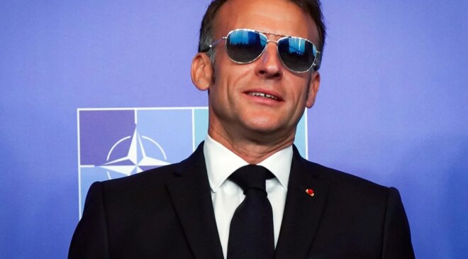 İşte Macron’un güneş gözlüğünü hiç çıkarmamasının nedeni