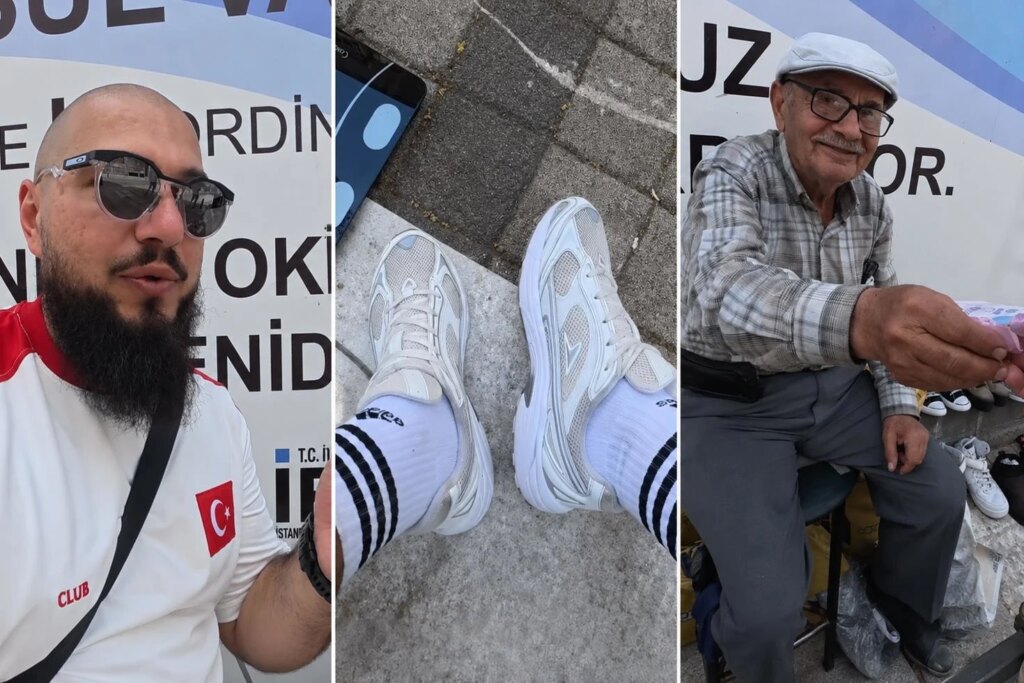 Azerbaycanlı Blogger'dan 81 Yaşındaki Ayakkabı Boyacısına Jest