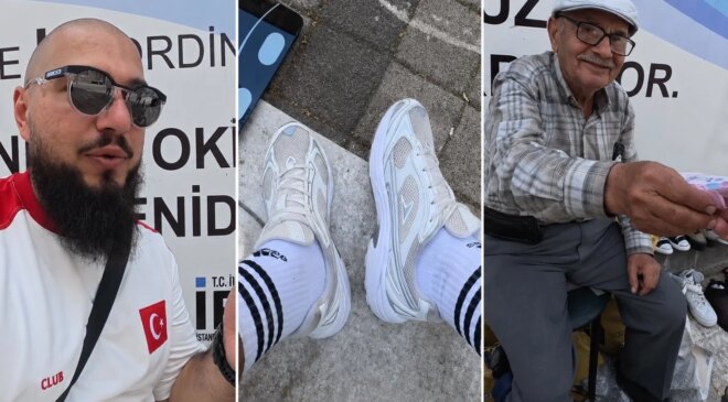 Azerbaycanlı fenomenden 81 yaşındaki ayakkabı boyacısına büyük jest