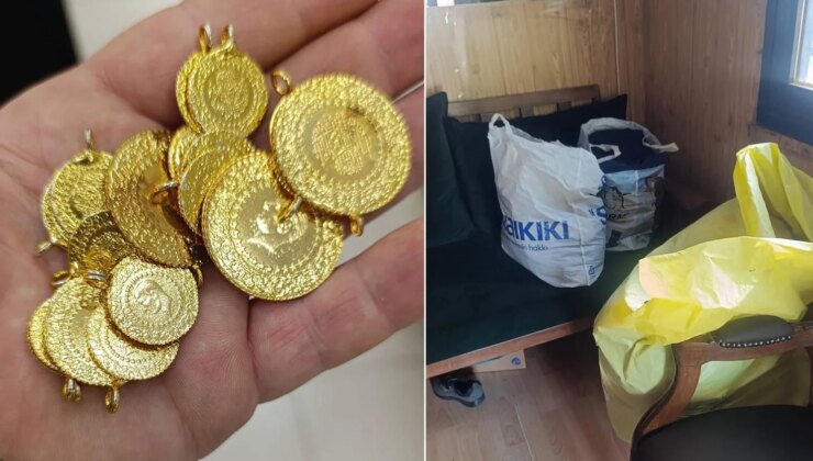 Bağışlanan kıyafetlerden çil çil altın çıktı