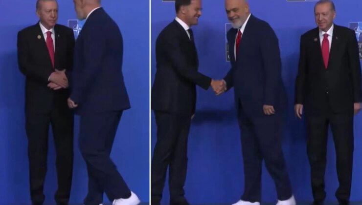 Rama fotoğraf çekimine spor ayakkabıyla katıldı, Erdoğan’ın bakışları dikkatlerden kaçmadı