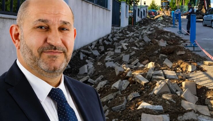 Belediye başkanı tapu müdürüne kızdı, bina önünde kazı çalışması başlattı
