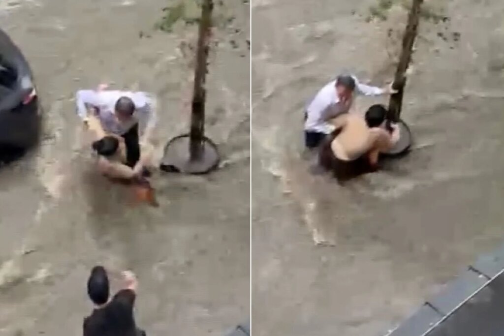 İstanbul'da sağanak: Kadın sulara kapılmaktan kurtarıldı