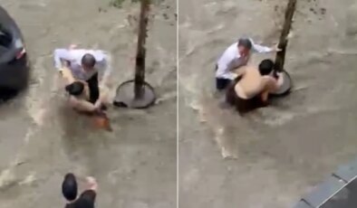 İstanbul’da şiddetli sağanak! Genç kadın son anda kurtarıldı