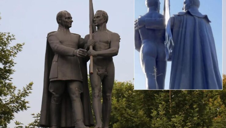 Bir kentimizi karıştıran çıplak heykel! İki parti suç duyurusunda bulundu