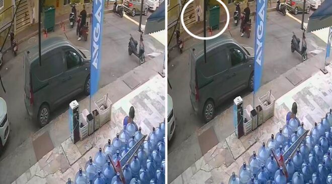 Kediyi yerden alıp fırlattı, görüntülere tepki yağdı