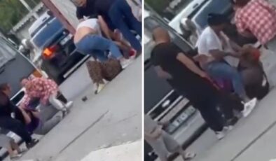 Çorum’da kadınların kavgası kamerada