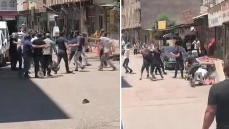 Şanlıurfa’da taşlı-sopalı kavga kamerada