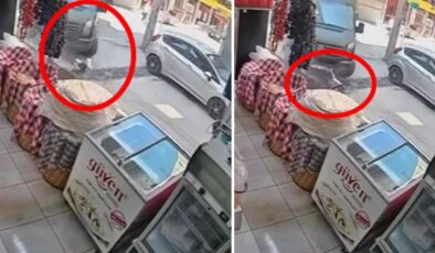 Kargo minibüsü çocuğu altına aldı, o anlar kamerada